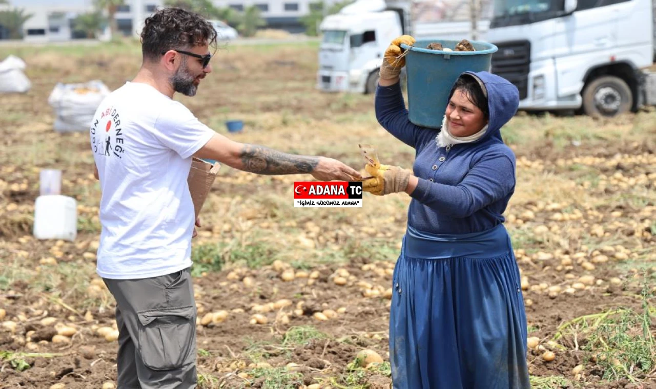 Tarlada çalışan çocuklara 'Dondurma' molası